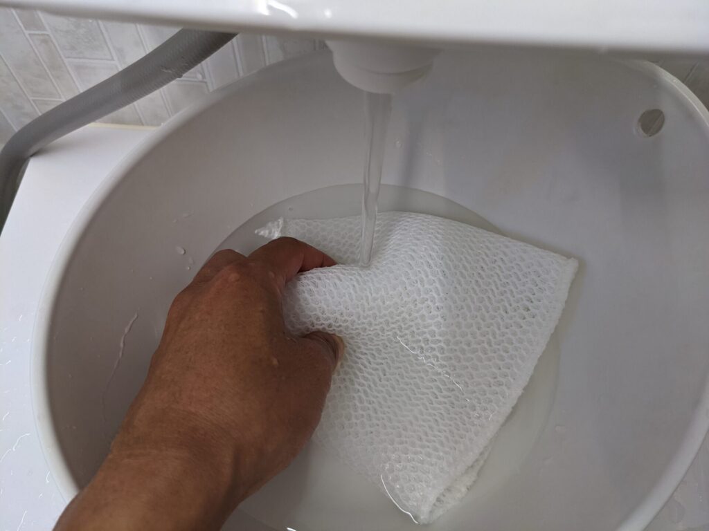 除菌フィルター押し洗い